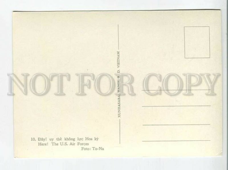 180236 VIETNAM Here! US Air Forces old postcard