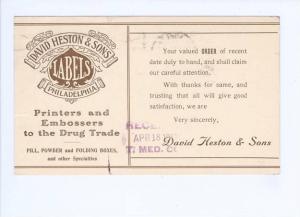 LP04   Advertising Heston & Sons Labels Vintage Postcard