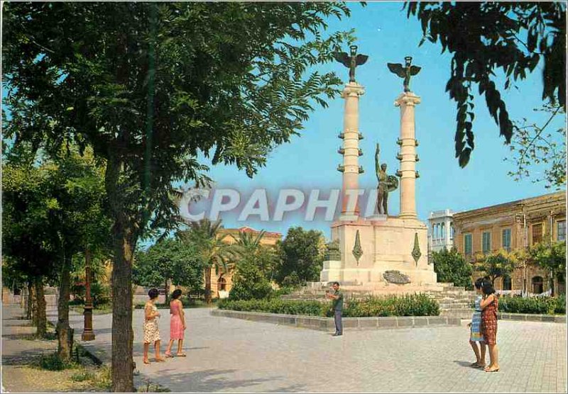 Postcard Modern Milazzo Piazzale Roma and the War Memorial