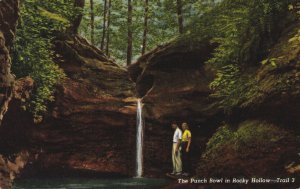 USA Indiana Marshall Turkey Run State Park Punch Bowl Vintage Postcard C224