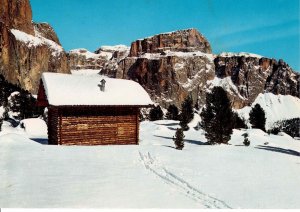 Italy Postcard 1974 / Dolomite Mountains / Refuge / With Italian Stamps