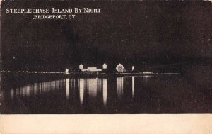 Bristol Connecticut Steeplechase Island at Night Vintage Postcard AA16346