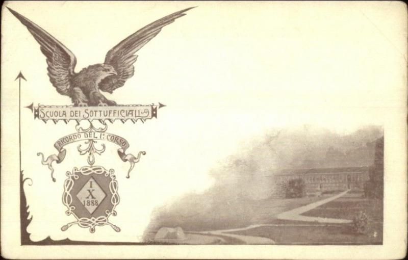 Italy Military School Scuola Dei Sottufficiall 1888 - Postcard