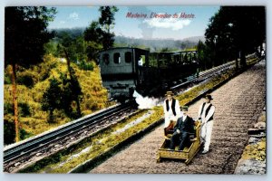 Madeira Portugal Postcard Monte Elevator and Train Railway c1910 Antique