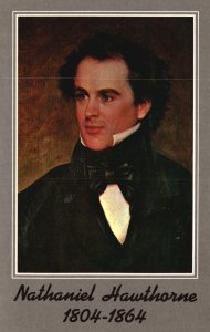 Vintage Postcard Oil Portrait Of Nathaniel Hawthorne By Charles Osgood Salem MA