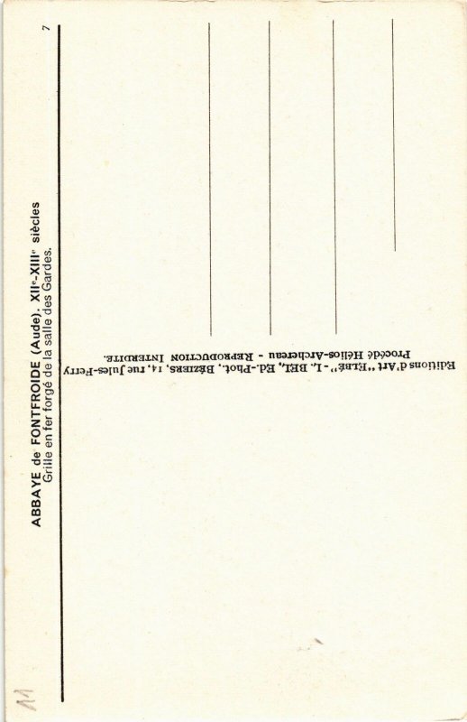 CPA Abbaye de Fontfroide Grille en fer forge de la salle FRANCE (1013225)