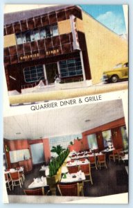 CHARLESTON, West Virginia WV~ QUARRIER DINER & GRILLE Steak House 1940s Postcard