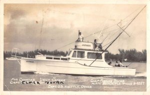 Miami Beach Florida Gulf Fishing Docks Yacht Real Photo Vintage Postcard AA19883