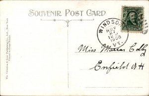 Windsor VT Vermont South Main Street Train Bridge c1900-20s Vintage Postcard