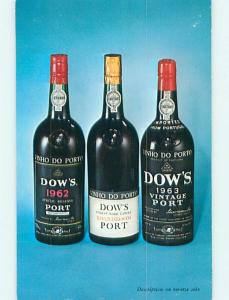 Pre-1980 advertising postcard ALCOHOL - DOW'S VINTAGE PORTO - WINE AD r5165