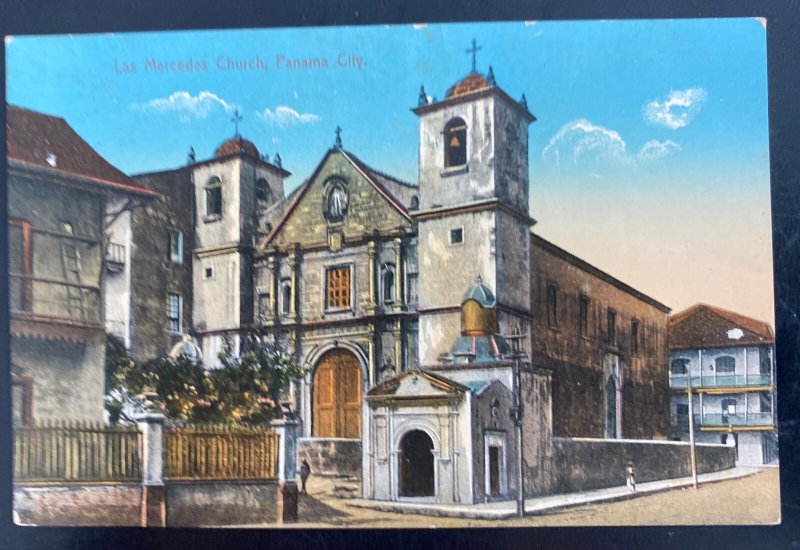 Mint Panama Color Picture Postcard Las Mercedes church 