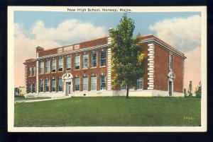 Norway, Maine/ME Postcard, New High School