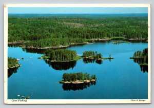 Gone Fishing North-Western ONTARIO Canada 4x6 Vintage Postcard 0252