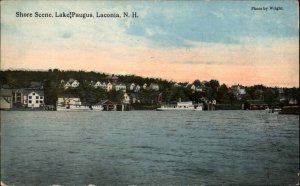 Laconia New Hampshire NH Lake Paugus Shore Scene c1910 Postcard