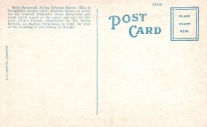 Largest Hotel Savannah Facing Johnson Square Savannah Georgia GA Postcard 