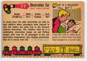 13769 Topps Chewing Gum Card, Railroad Series, No. 77, Rock Island Railroad