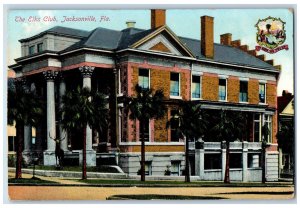1910 The Elks Club Jacksonville Florida FL Sanford FL Antique Posted Postcard