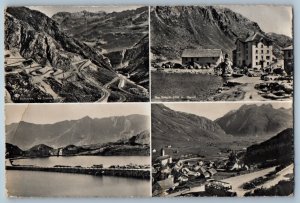 Switzerland Postcard San Gottardo Multiview c1920's Antique RPPC Photo