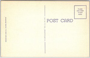 Waukegan Illinois ILL, Roosevelt Park, Quiet Lake, Pathway, Greenfield, Postcard