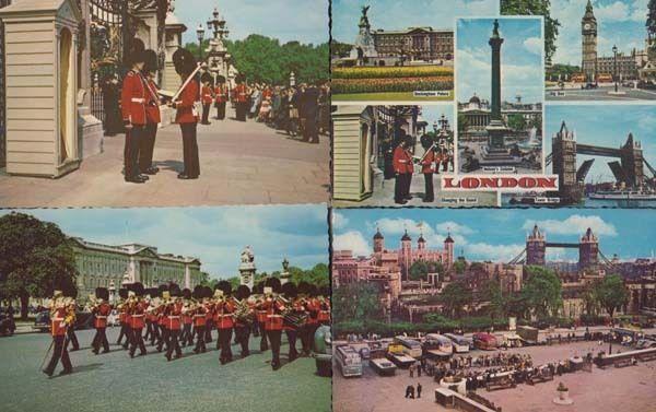 Changing The Guard Military + London Guided Tours 4x MINT 1970s Postcard s