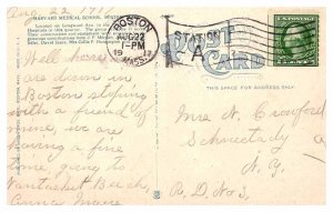 Postcard SCHOOL SCENE Boston Massachusetts MA AP4587