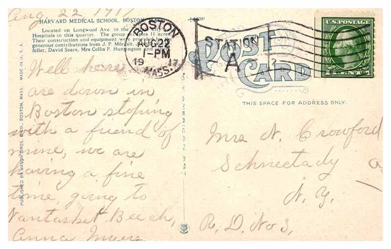 Postcard SCHOOL SCENE Boston Massachusetts MA AP4587