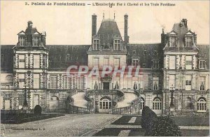 Postcard Old Palace of Fontainebleau The Iron Horse has Staircase and the Thr...