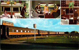 Sioux Chief Traintel Train Motel Sioux Falls SD Vintage Postcard L58