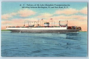 c1940's MV Balcour Lake Champlain Bet. Burlington VT & Kent New York NY Postcard