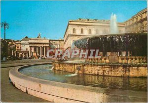 Modern Postcard Genova place ferrari and c Felice theater