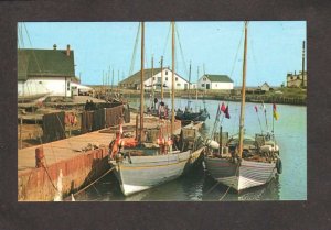 PQ QC L'Anse au a Beaufils Gaspe Fishing Boats Quebec Carte Postale Post...