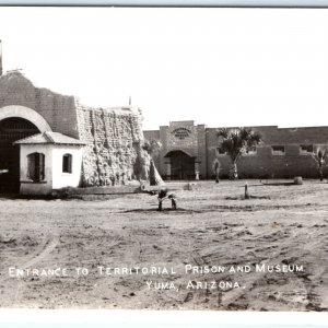 c1940s Yuma, Ariz. Territorial Prison Entrance RPPC Museum Brick Real Photo A147