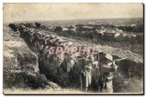 Old Postcard Army infantry in the trench