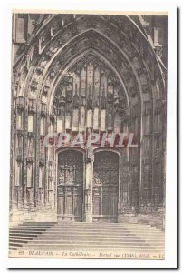 Beauvais Cathedral Old Postcard The South Gate (1548) detail