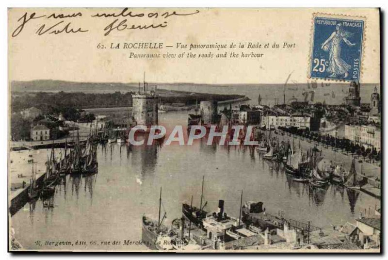 Old Postcard La Rochelle Panoramic De La Rade And The Yacht Harbor