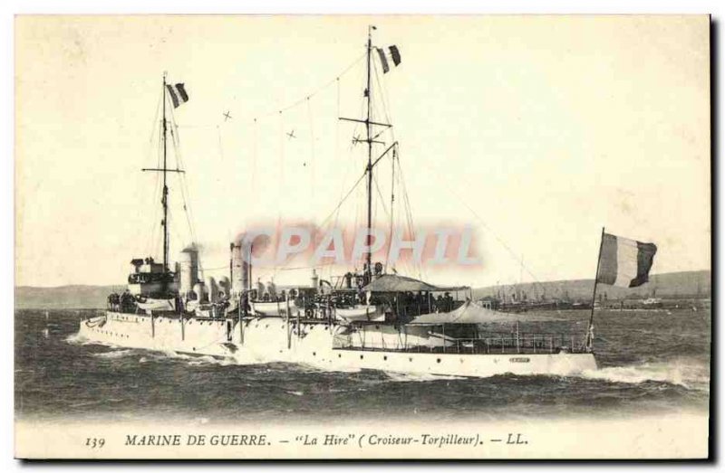 Old Postcard Boat War Navy War Against destroyer La Hire