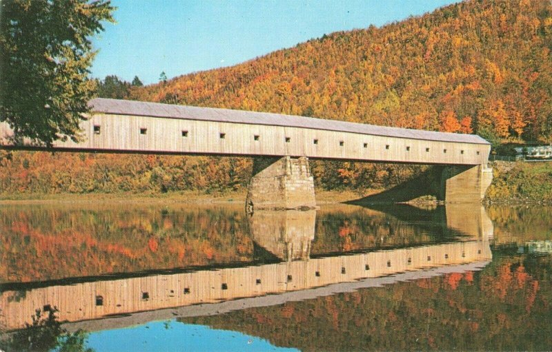 Postcard Covered Bridge Cornish New Hampshire