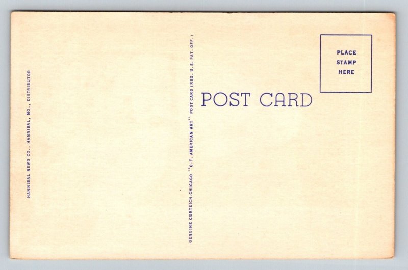 Mark Twain   Hannibal  Missouri    Postcard