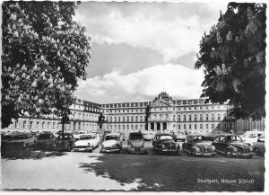 Stuttgart Germany. Neues Schloss.   Used with stamps