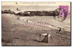 Saint Palais sur mer Old Postcard The PIERRIERES and Platin Beach