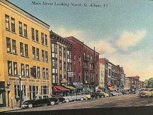 Postcard  Main Street, looking North, St. Albans, VT.    U6