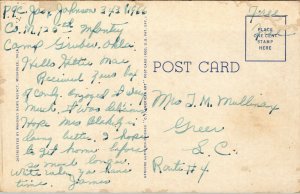 Vtg Old Indian Agency Building Muskogee Oklahoma OK Postcard