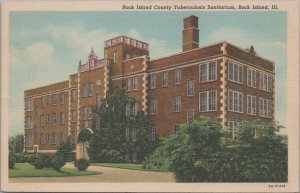 Postcard Rock Island County Tuberculosis Sanitarium Rock Island IL