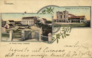 curacao, W.I., WILLEMSTAD, St. Thomas College, Cathedral (1906) Postcard