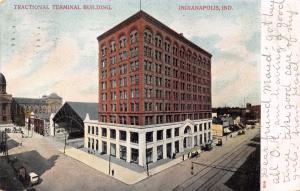 INDIANAPOLIS INDIANA HULMAN OFFICE BUILDING~DEMOLISHED IN 1972 POSTCARD 1906 PMK