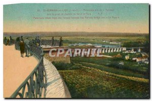 Postcard Old St Germain en Laye S and O panorama of the seating towards the b...