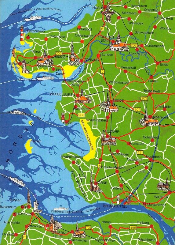 BR87924 heide meldorf albersdarf map cartes geographiques germany 