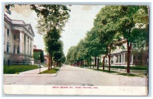 1908 Scenic West Berries St Road Fort Wayne Indiana IN Antique Vintage Postcard 