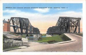 us403 memphis and harahan bridges spanning mississippi  river usa tennessee