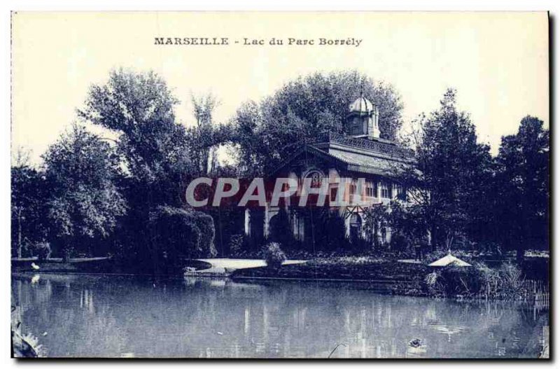 Old Postcard Marseille Lake Park Borrely